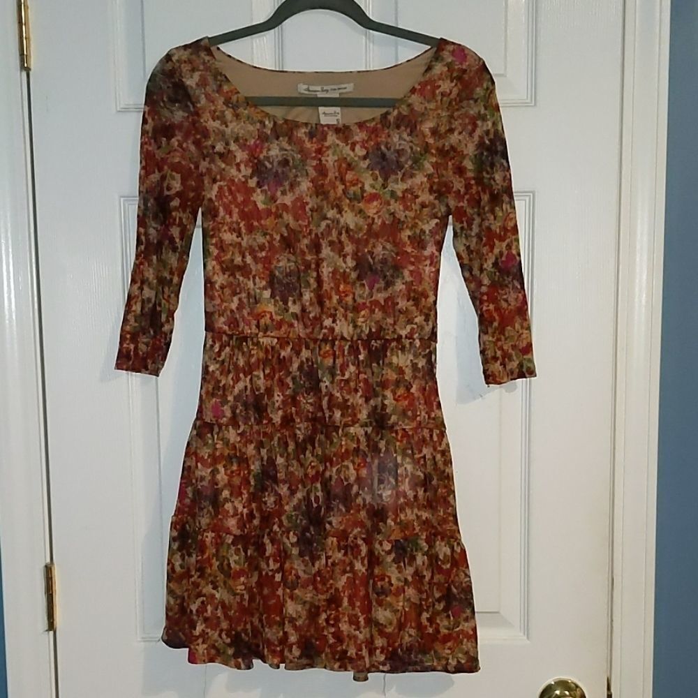 American Rag floral design dress Sz S
